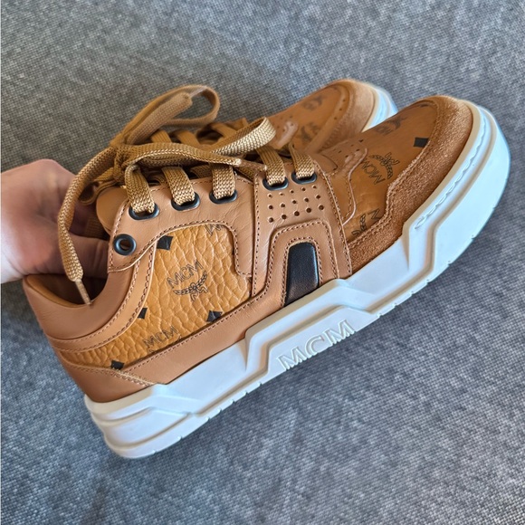 MCM Brown and White Women's Sneakers - Picture 8 of 12